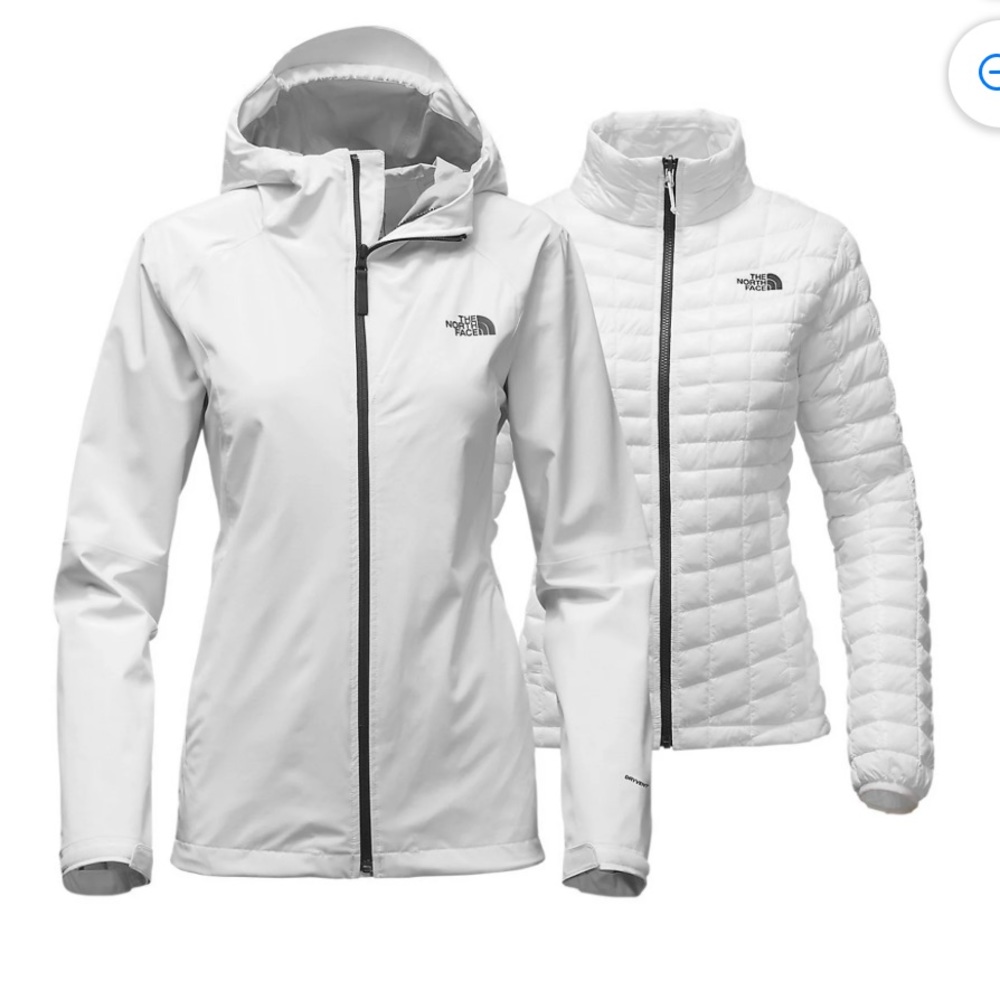 The North Face Women’s Thermoball Triclimate Jacket, White, Size L